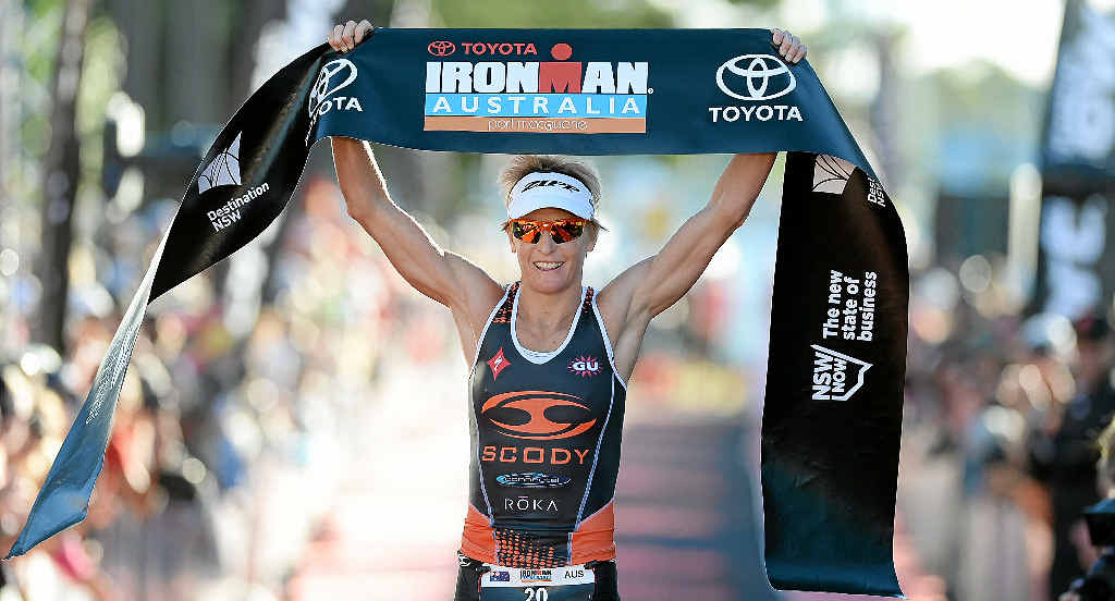 Two-time Ironman 70.3 world champion Melissa Hauschildt, pictured here winning the Ironman Australia event at Port Macqurie. Two-time Ironman 70.3 world champion Melissa Hauschildt, pictured here winning the Ironman Australia event at Port Macqurie.